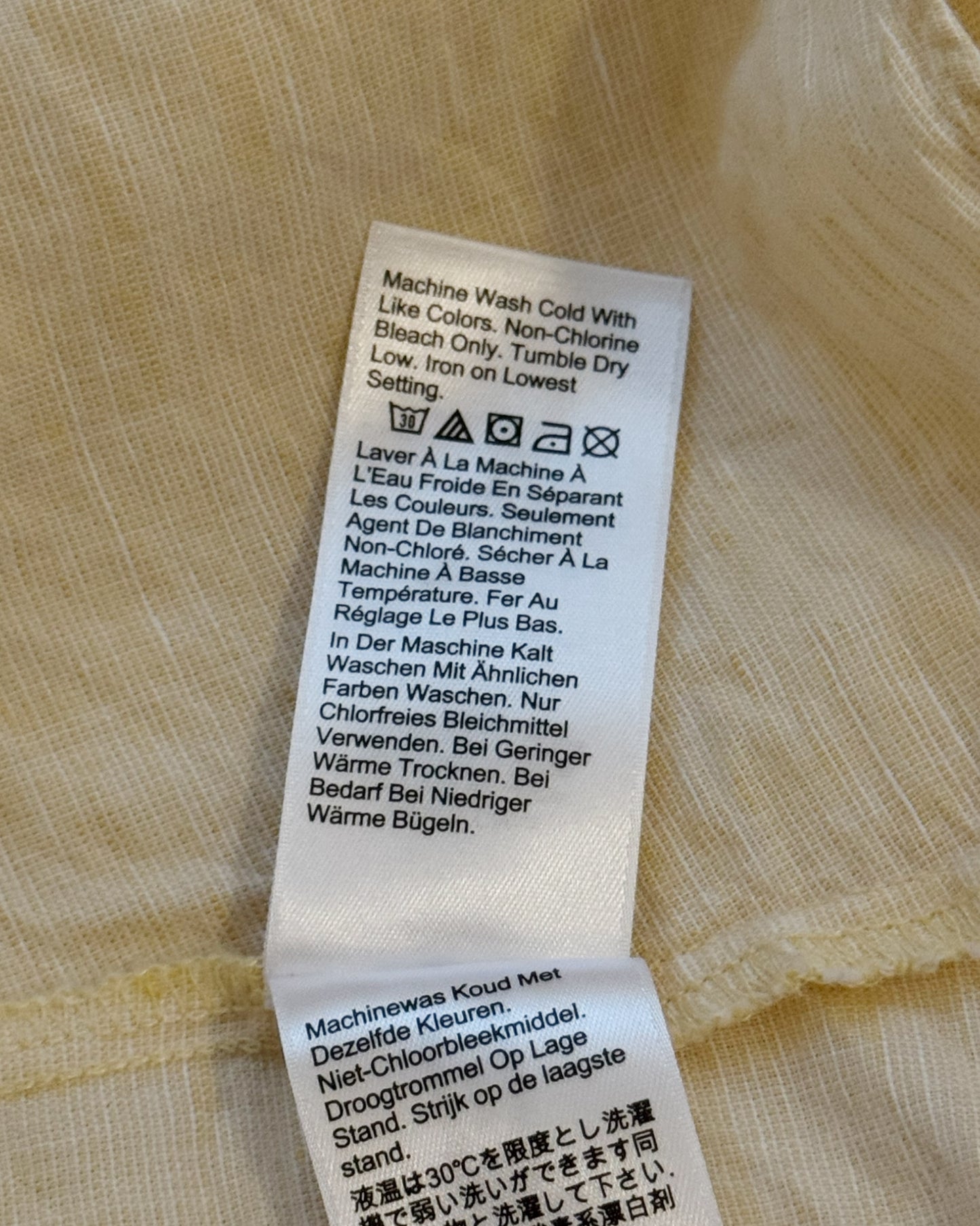 Honey Smocked Linen|Cotton Dress (M/L)