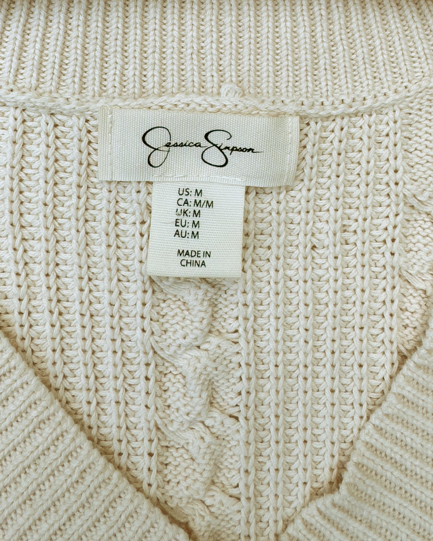 Cotton Cable Knit Sweater Vest (M)
