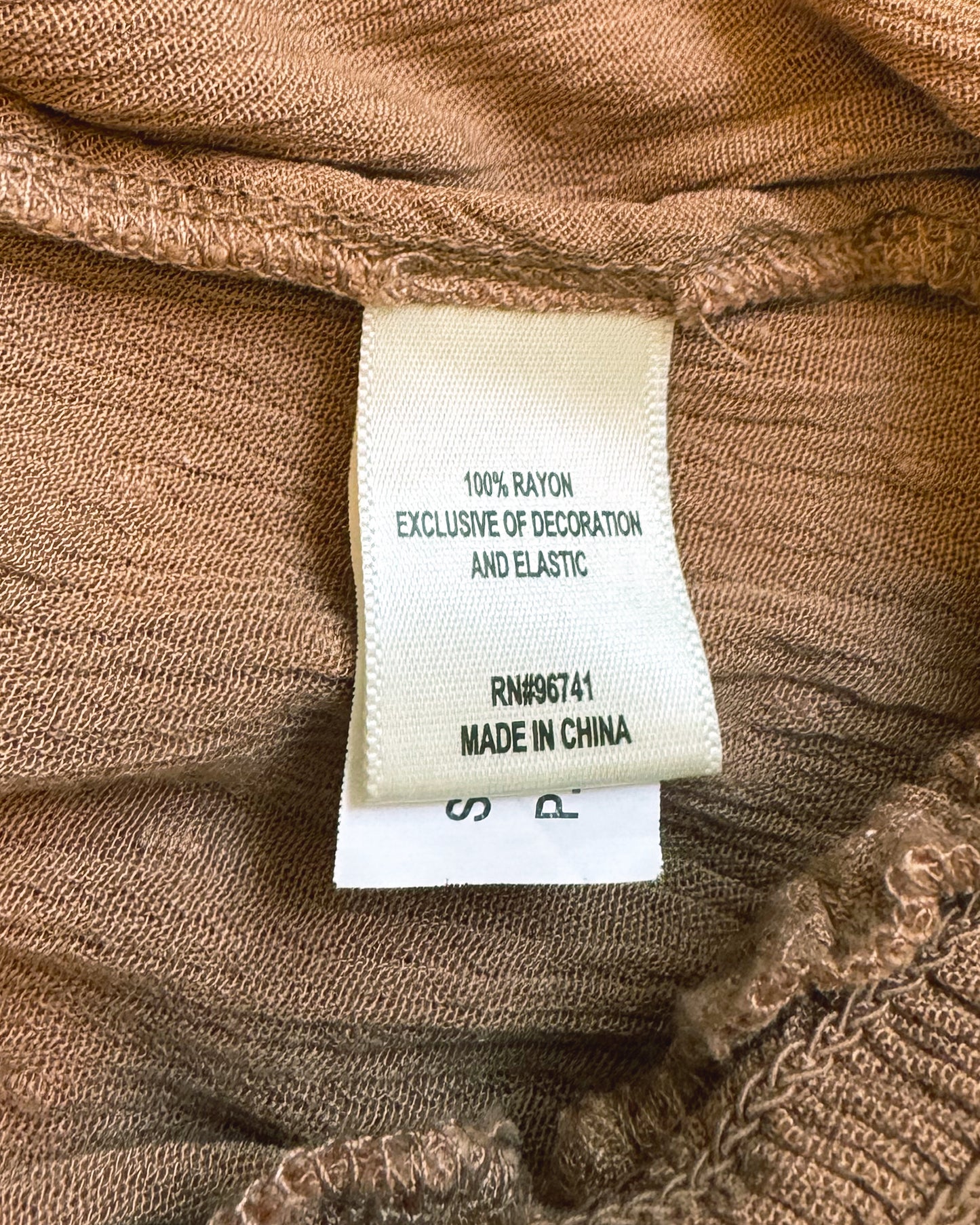 Terracotta Flutter Sleeve Top (L, fits like S/M)