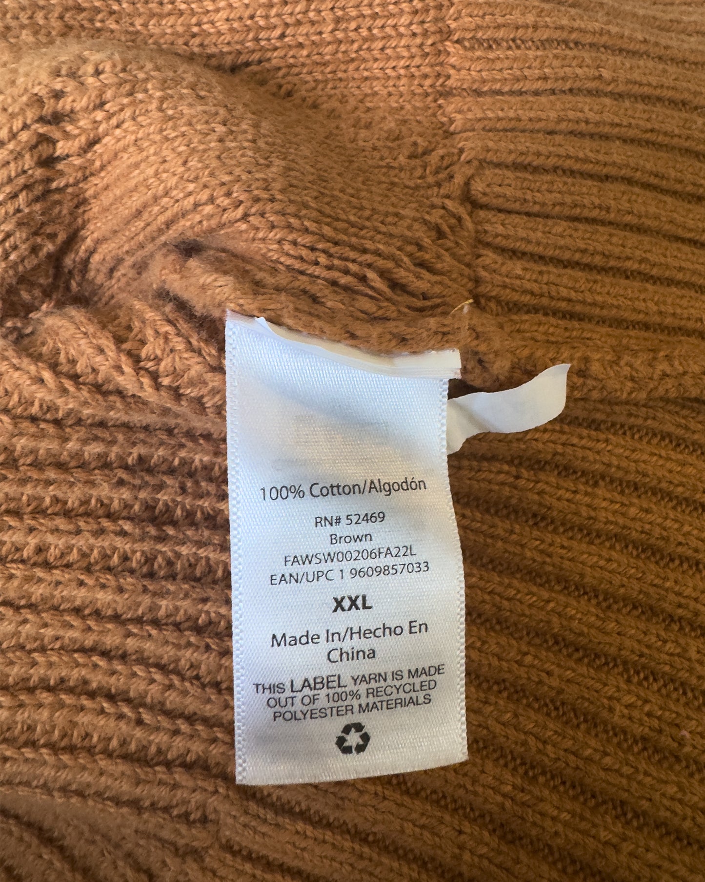 V-Neck Cable-Knit Cardigan (XXL)