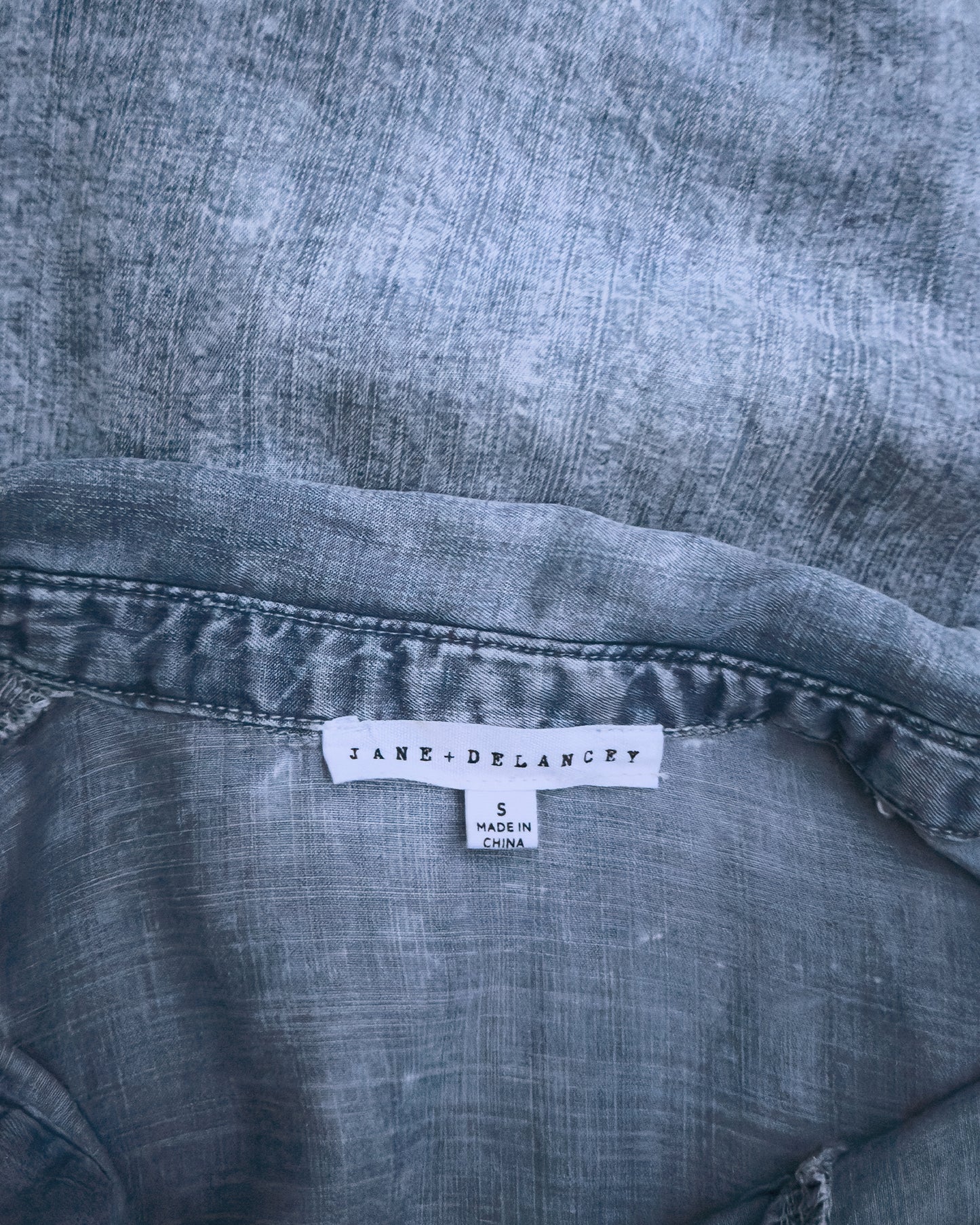 Oversized Denim Peasant Top (S/M)