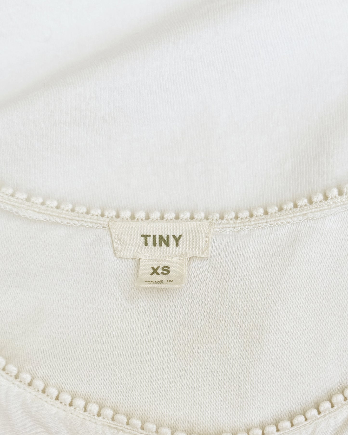 Anthropologie Tiny Fern Embroidered Cotton Tee (XS)