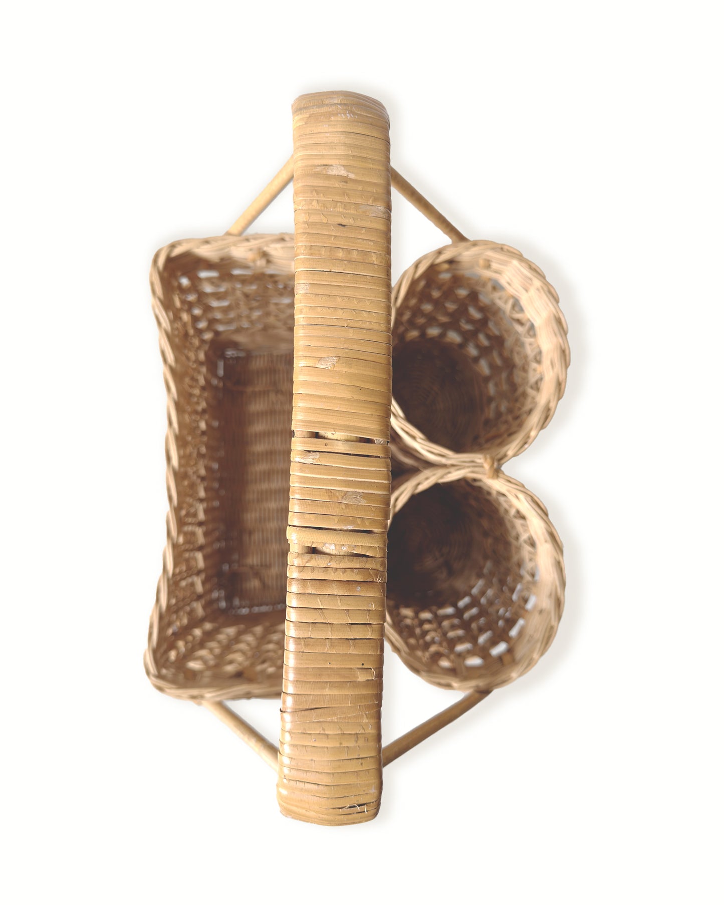 Vintage Wicker Rattan Picnic Basket