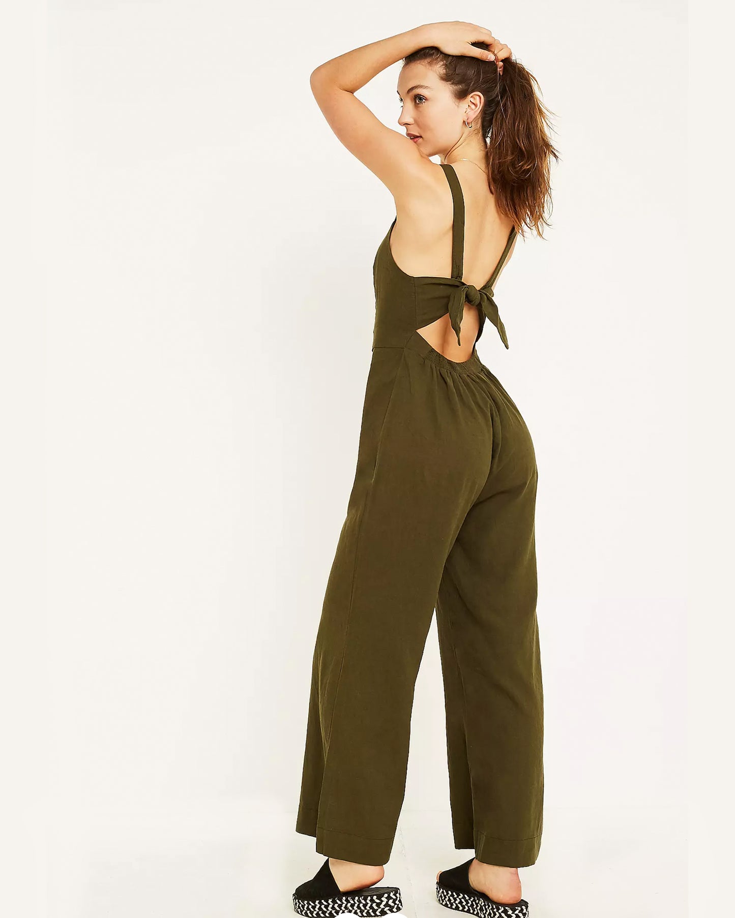 UO Linen Blend Jumpsuit (XS)
