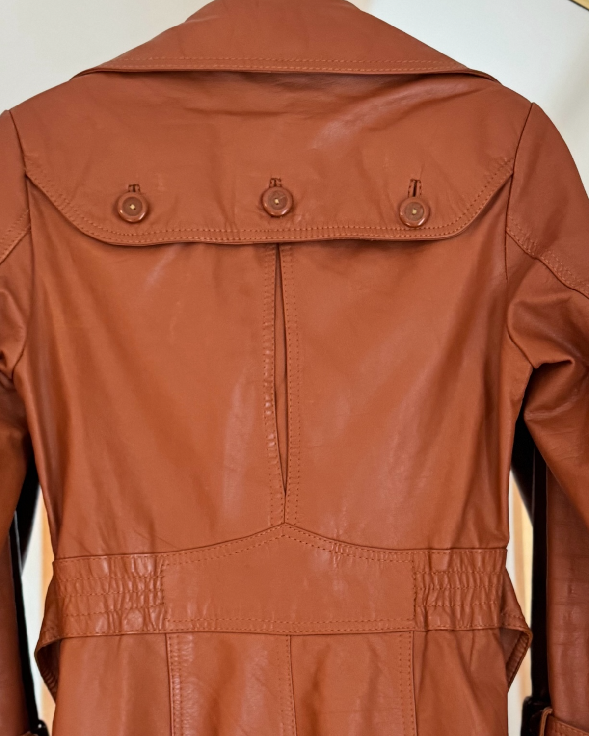Vintage 1970s Leather Trench Coat (Vintage Sizing  7/8 | Modern Sizing 2-4)