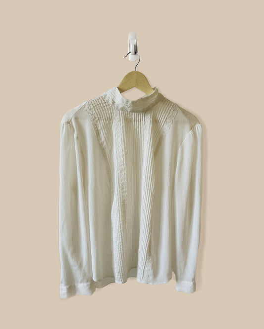 Victorian Mock-Neck Blouse (XL)