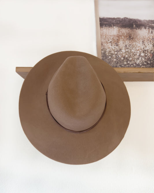 Wool Wide-Brim Fedora Hat (One-Size)
