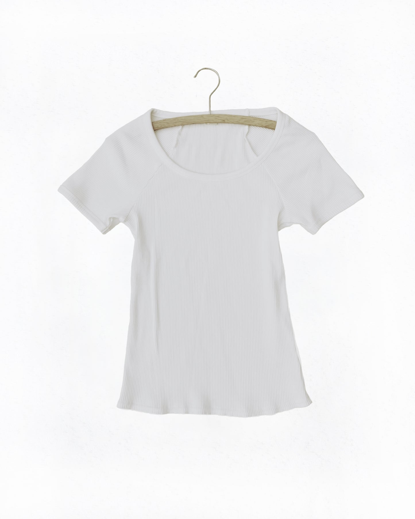 Lucky Brand Ribbed Scoop Neck T-Shirt (L)