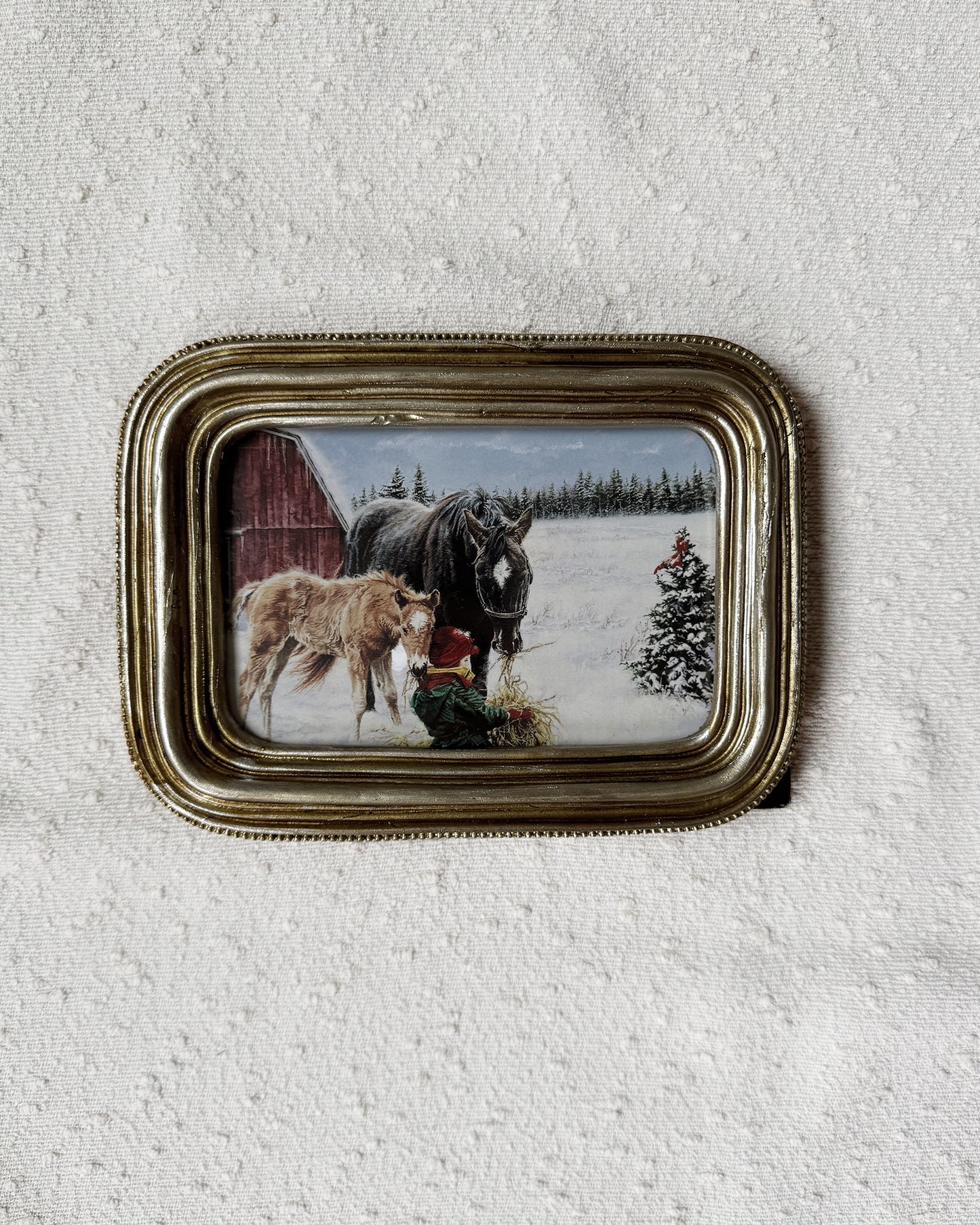 Framed Christmas Winter Scene (4” x 6”)