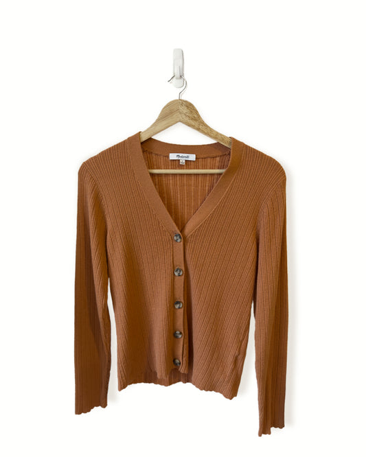 Madewell Lightweight Ribbed Cardigan (L)