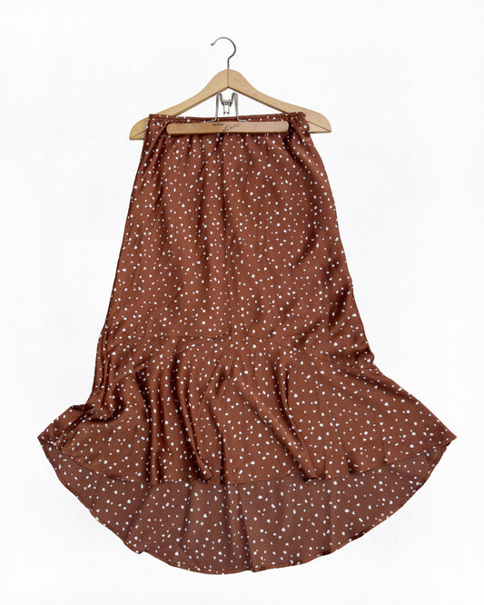 Abercrombie & Fitch Satin Dot Midi Skirt (S)