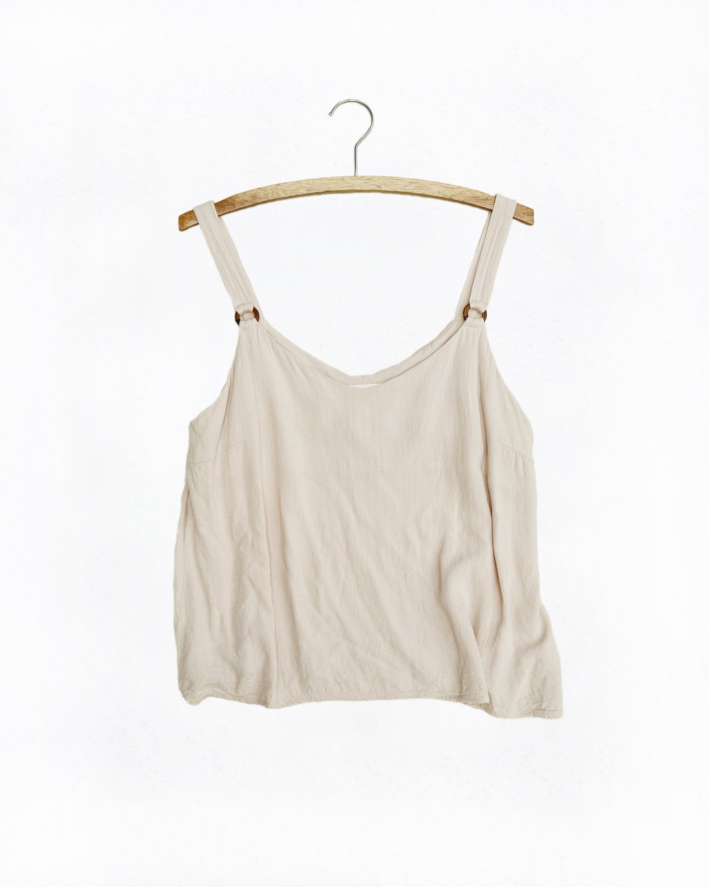 Beige Flowy Tank Top (M)