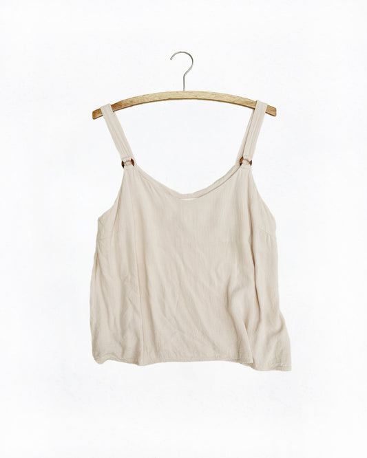 Beige Flowy Tank Top (M)