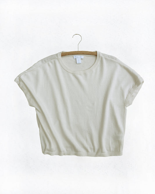 Crop Short-Sleeve Sweater (L)