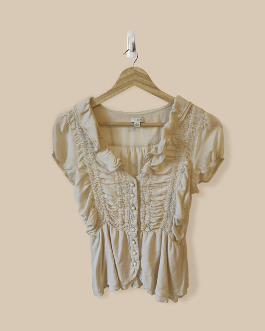 Ruched Button-Up Blouse (6)