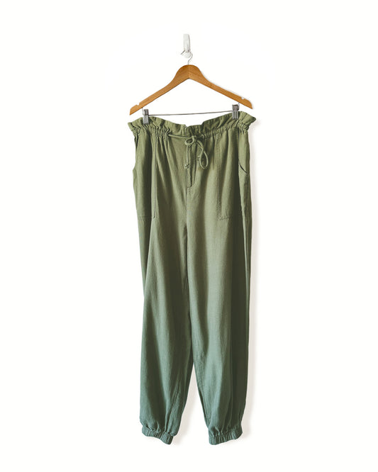 Linen Blend Joggers (L)