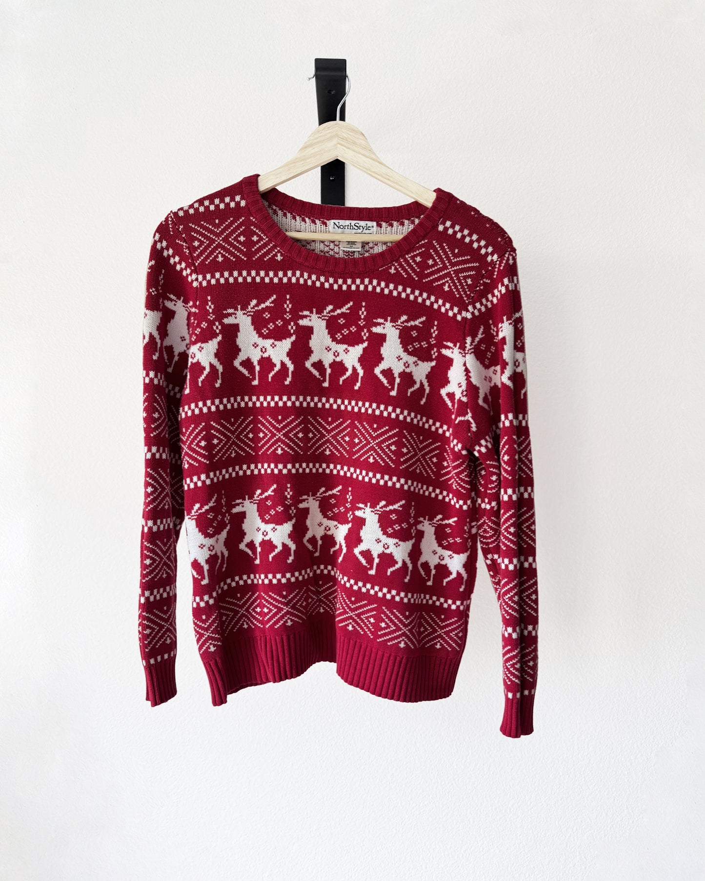 Reindeer Cotton Christmas Sweater (M)