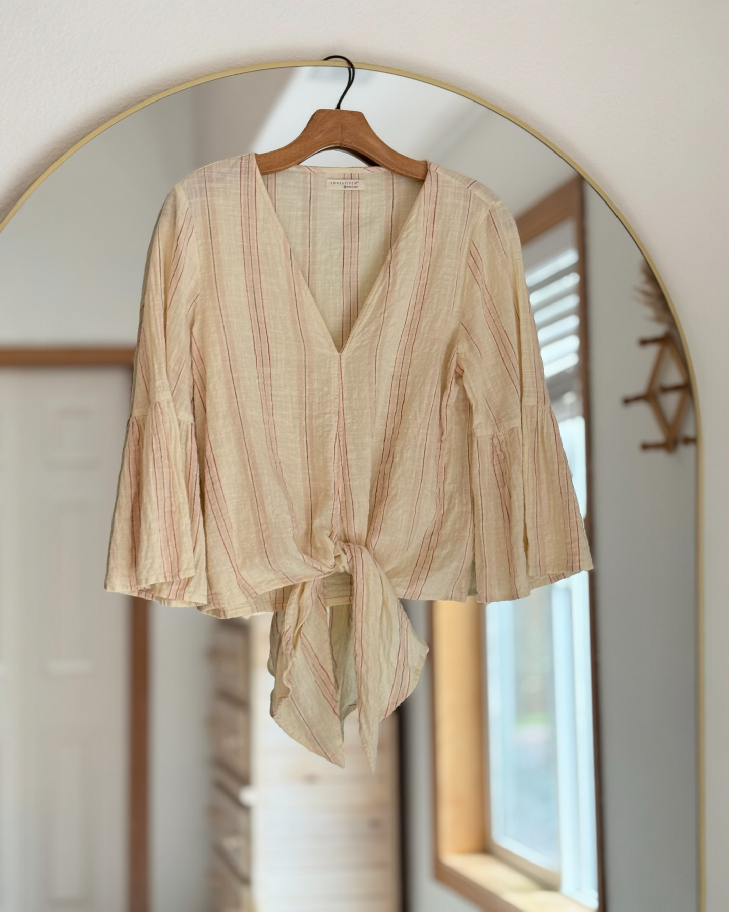 Lovestitch Cotton Bell-Sleeve Top (M)
