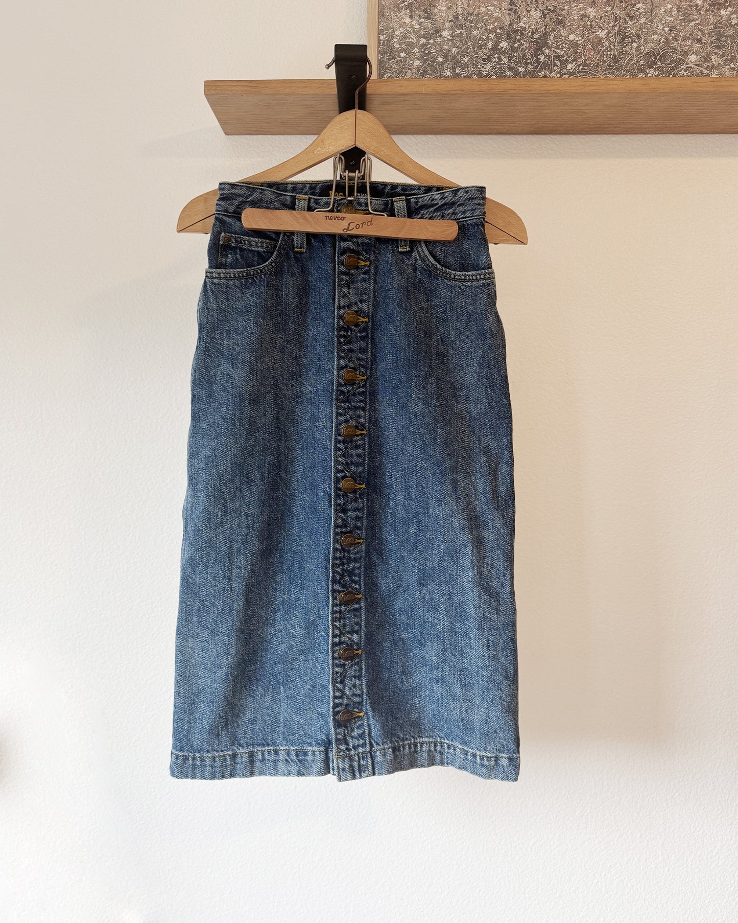 Lee Vintage Modern High-Rise Midi Denim Skirt (25)