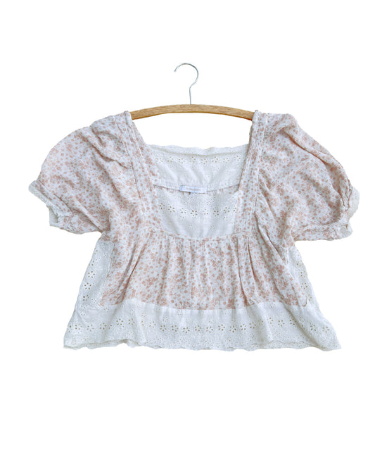 Eyelet Lace Floral Top (M)