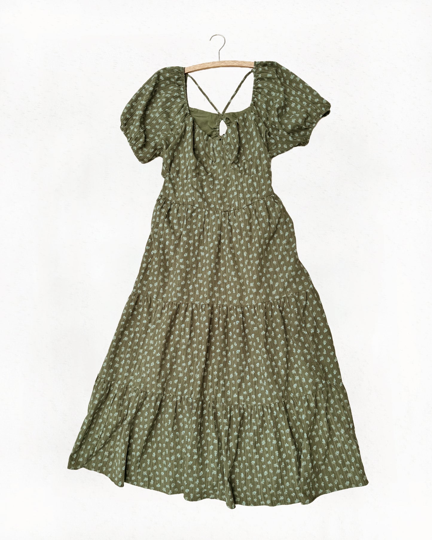 AE Floral Open Back Corset Midi Dress (XXL)