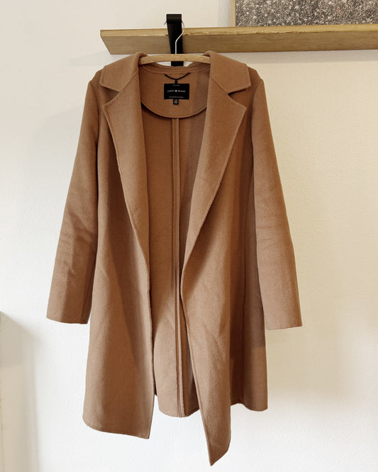 Soft Wool Wrap Coat (L)