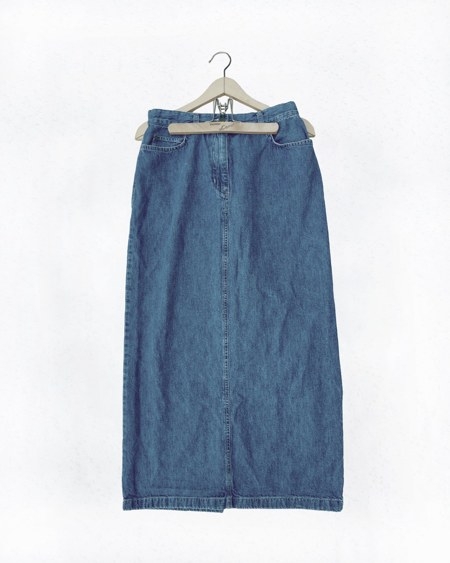 High-Waist Denim Maxi Skirt (4/6)