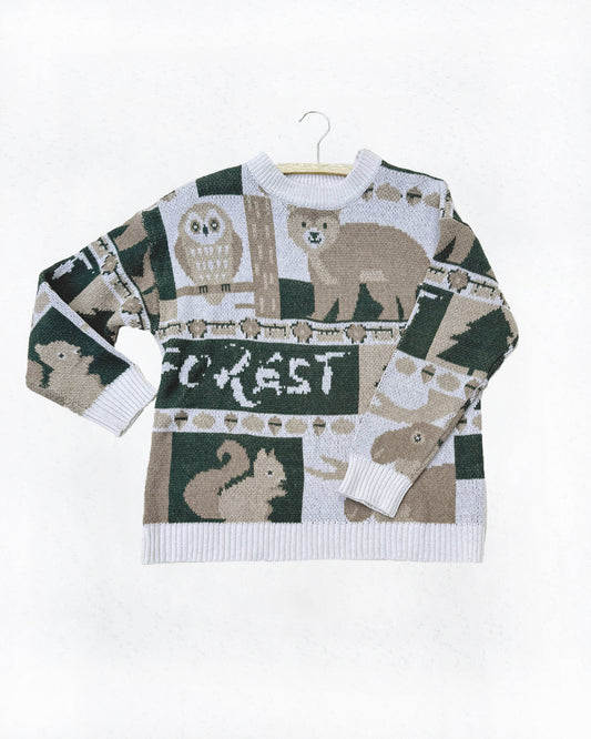 Cotton Knitted Forest Grandpa Sweater (M/L)