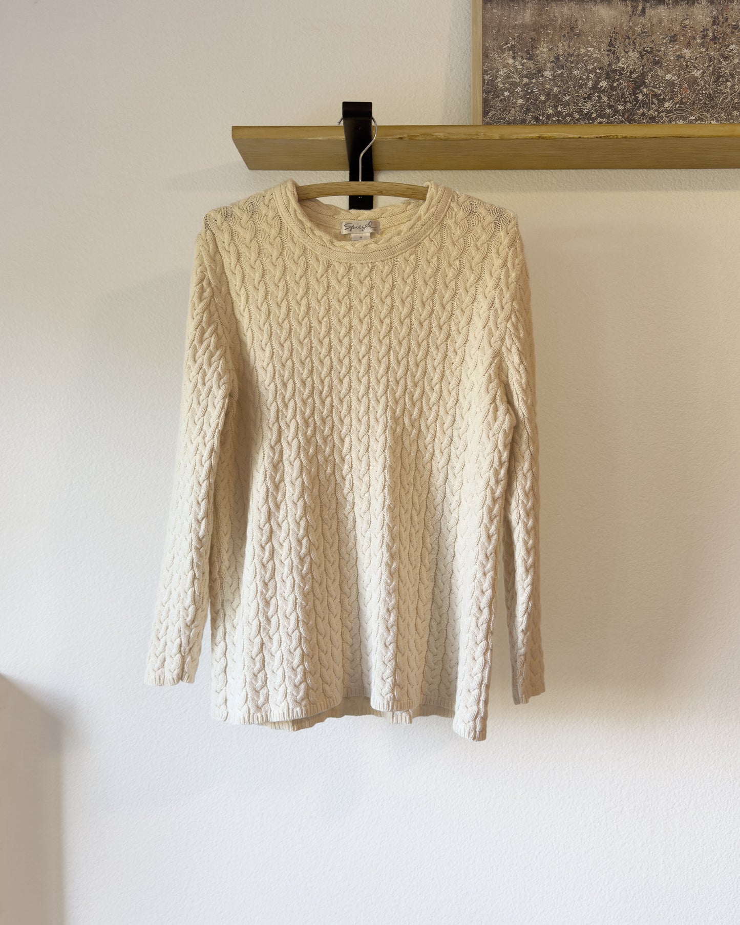 Cotton Cable Knit Sweater (M)