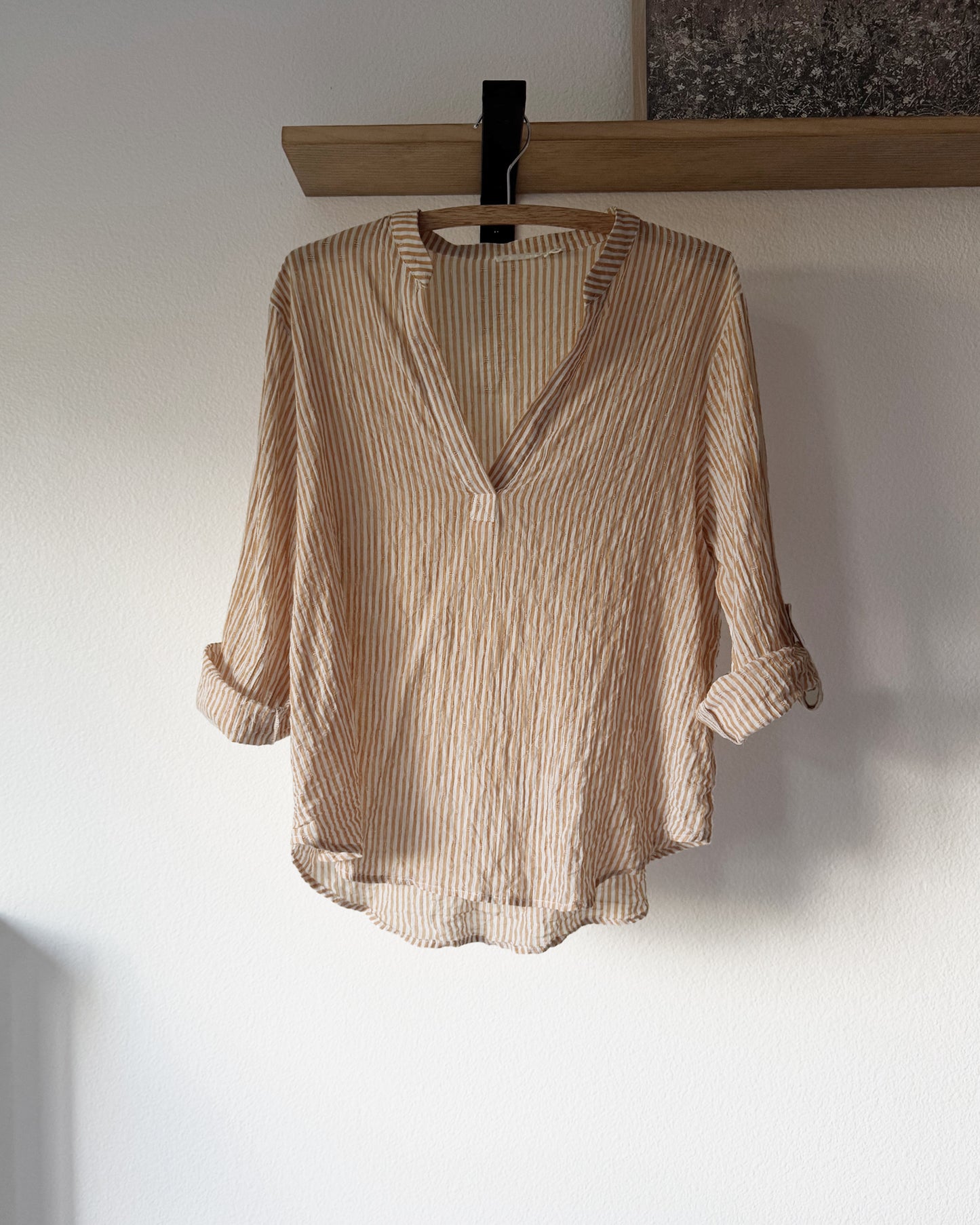 Striped Cotton Blouse (L)