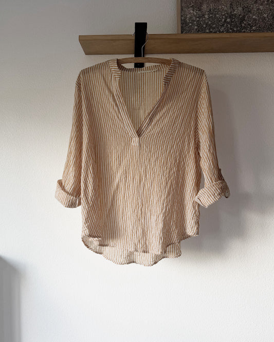 Striped Cotton Blouse (L)