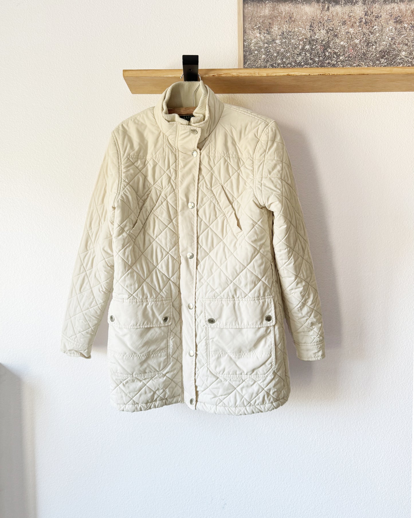 Ralph Lauren Diamond-Quilted Mockneck Jacket (L)