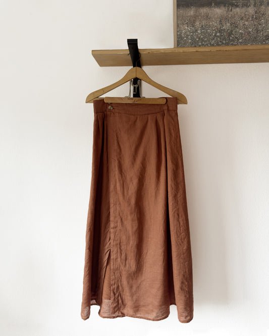 Anthropologie Linen Wrap Skirt (4P)