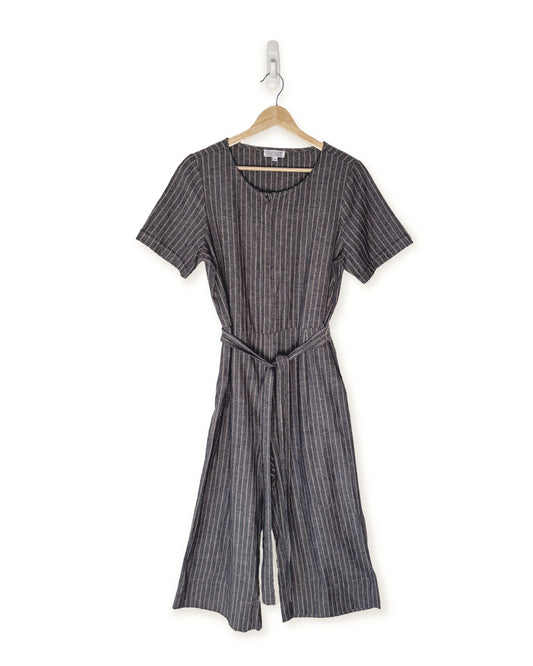 Cuffed Sleeve Pinstriped Crop Jumpsuit (8)