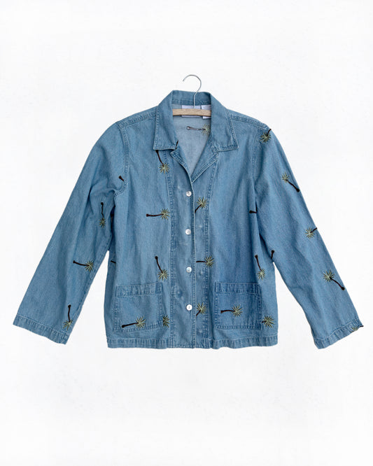 Vintage Denim Embroidered Jacket (M)
