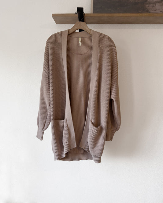 Cotton Oversized Knit Cardigan (S)