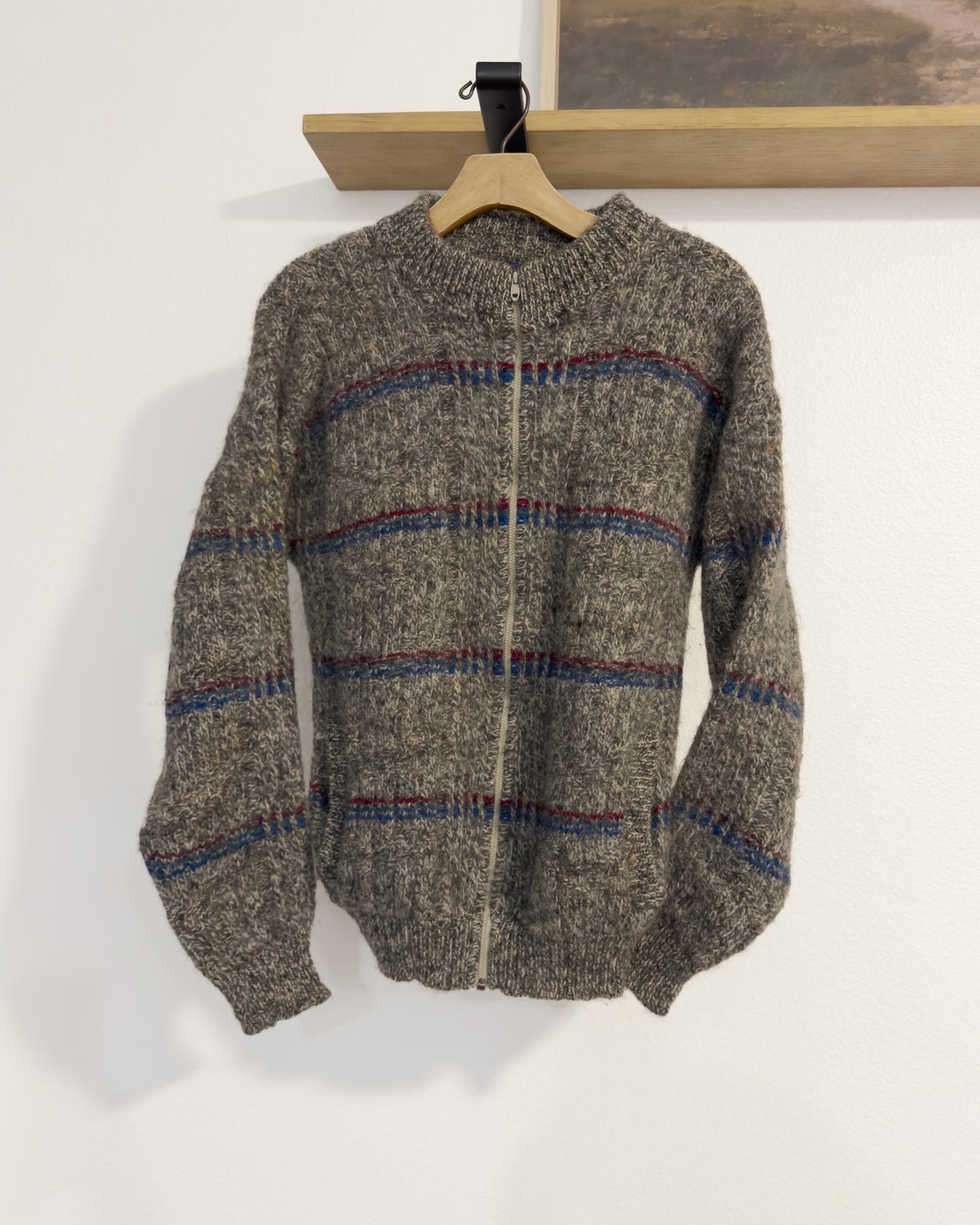 Vintage Pendleton Virgin Wool Zip Cardigan (M)