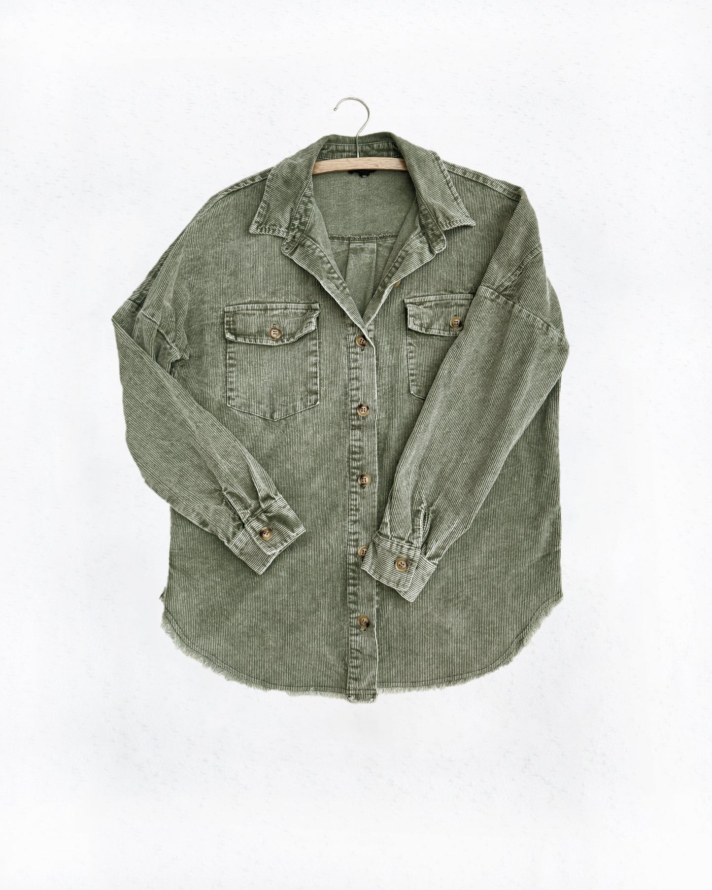 Corduroy Mineral Washed Overshirt | Jacket  (S/M)