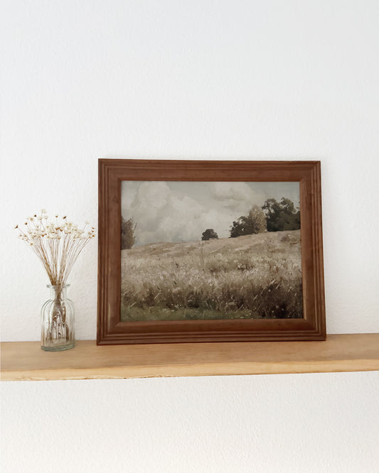 Framed Meadow Scene Print (10x13)