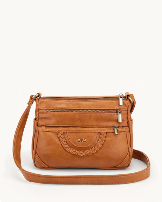 June’s Vintage Elegance Crossbody Bag | Purse (9” x 6.7” x 4.7”)