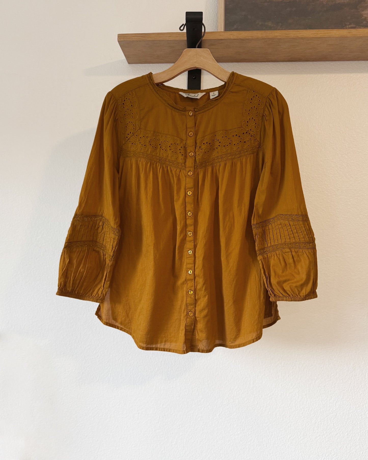 Mustard Cotton Blouse (S)