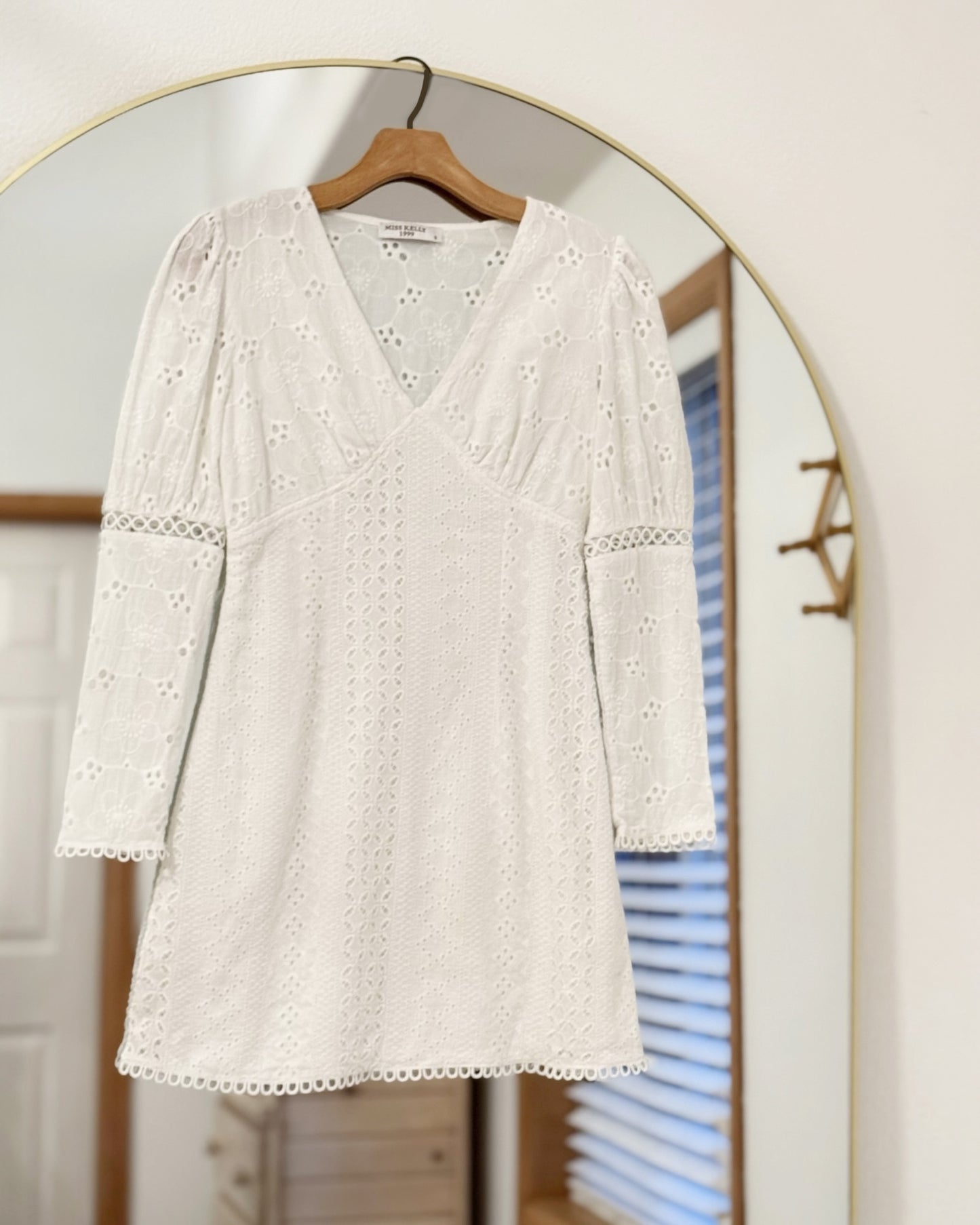 Eyelet Lace Mini Dress (S)