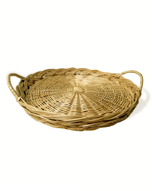 Rattan Wicker Serving Platter with Handles