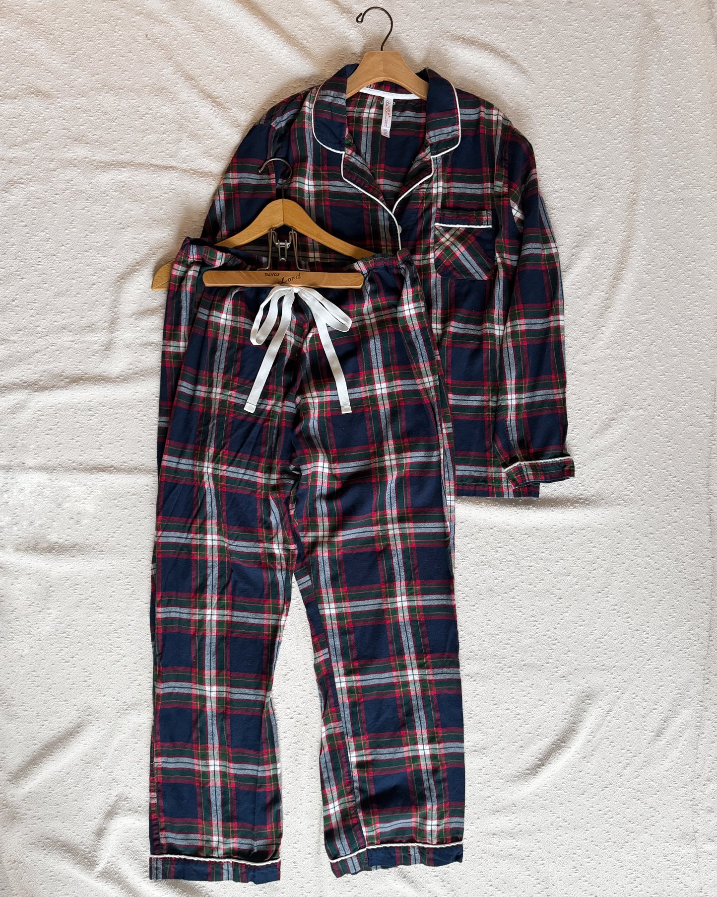 Cotton Plaid Pajama Set (XXL)