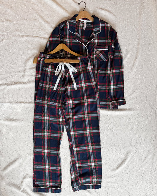 Cotton Plaid Pajama Set (XXL)