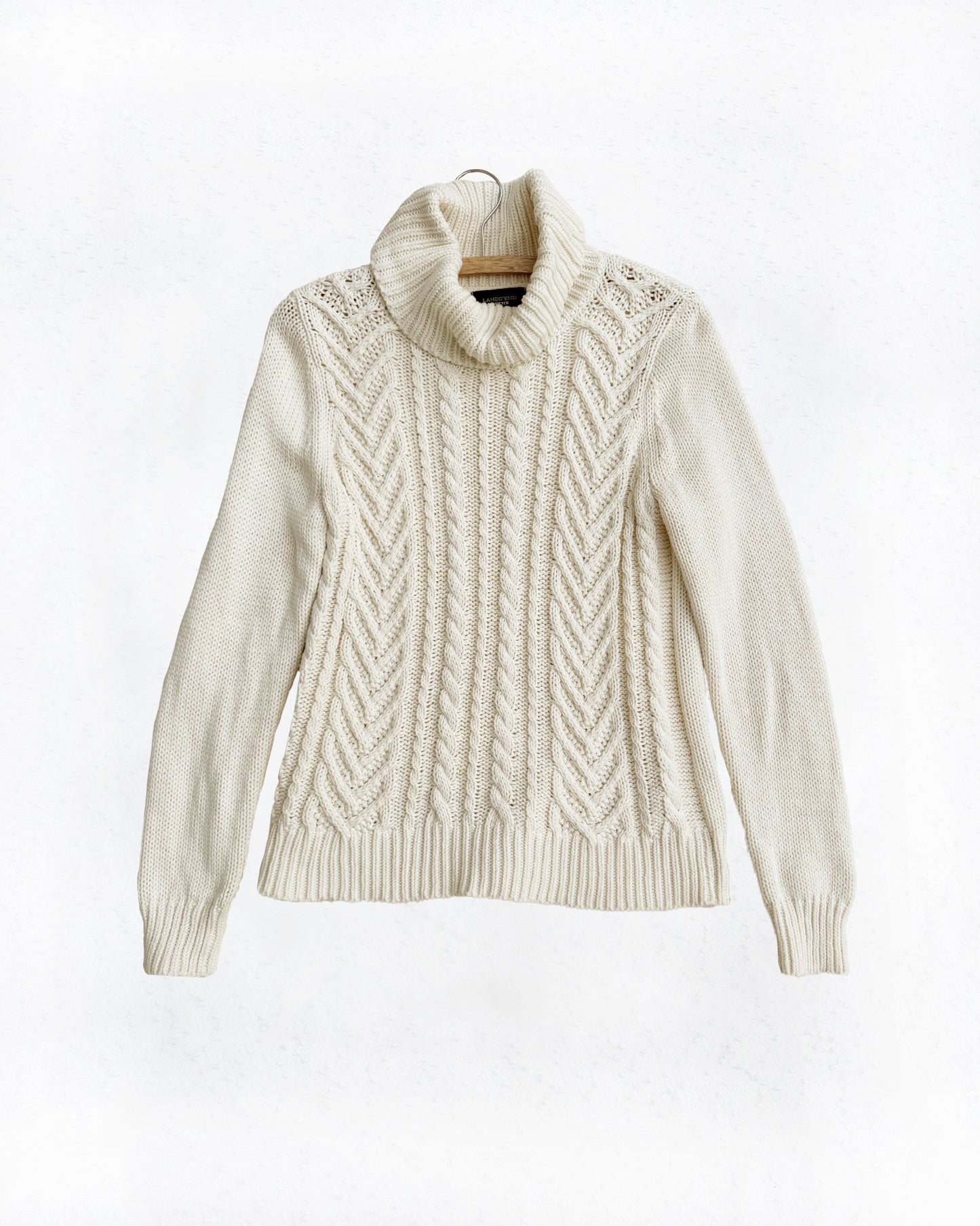 Lands’ End Drifter Cable Knit Sweater (M)