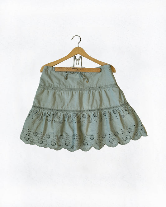 AE Tiered Floral Eyelet Skirt ( 4)