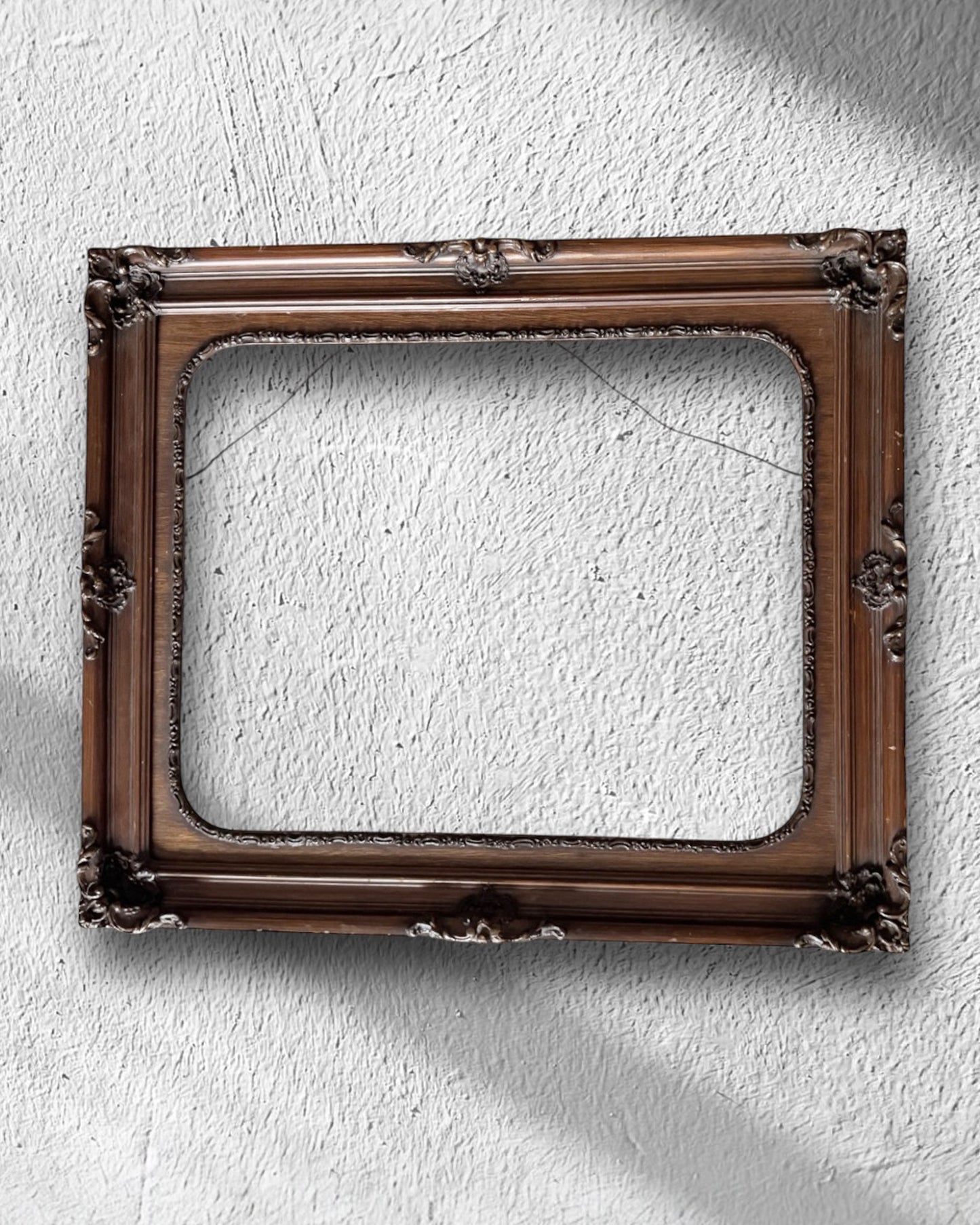 Vintage Wooden Carved Frame (20” x 16”)