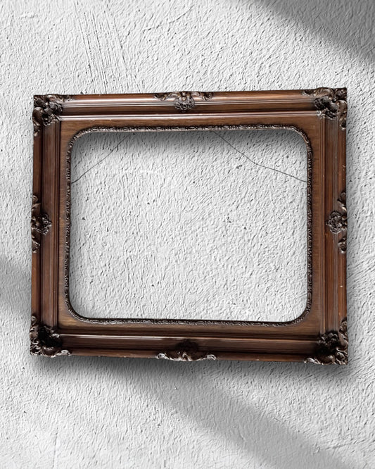 Vintage Wooden Carved Frame (20” x 16”)