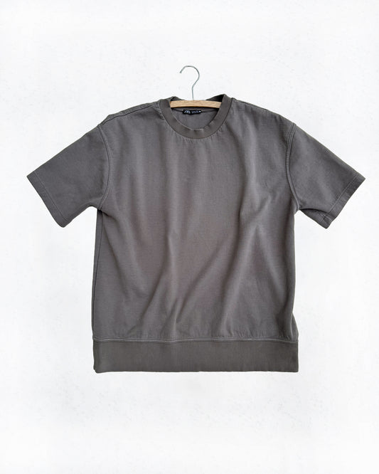 Zara Oversized Short-Sleeve Sweatshirt (S/M)